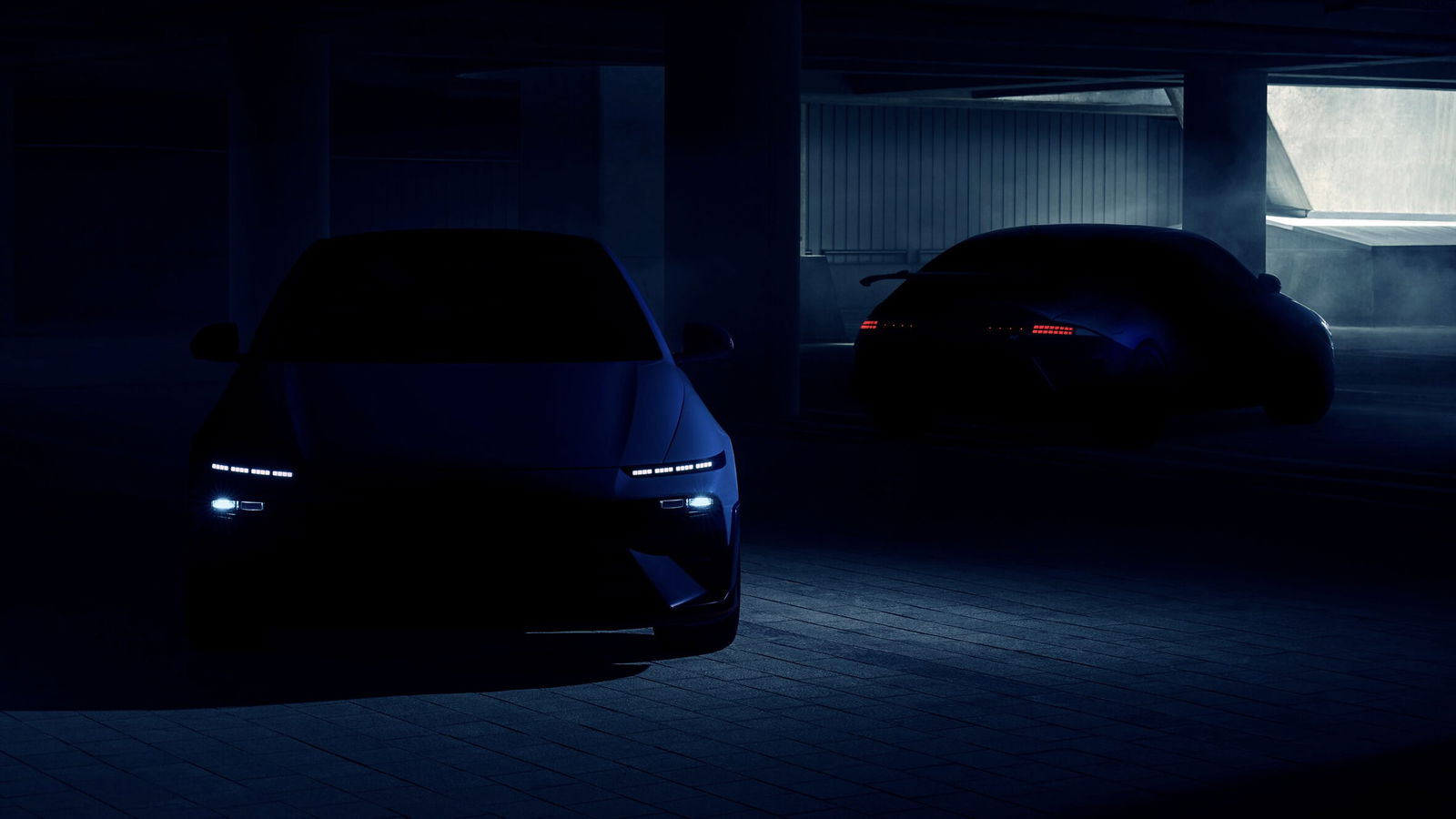 Hyundai Ioniq 6 N teaser - front and rear